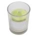 Aromatherapy Candle Portable Cute Romantic Candle with Glass Cup Home Scented Decoration Jar Candles Wedding Candlestick Gifts for Birthday Housewarming for All Seasons (Green)