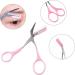 Professional Eyebrow Trimmer Scissors with Comb - Eyebrow & Eyelash Hair Remover Tool for Men and Women - Pink - Buy Online on GoSupps.com