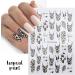 Nine Sheets Gold Nail Art Stickers Decals - Abstract Face, Eye, Flowers, Palm Tree Designs - Self Adhesive Manicure Tips for Women and Girls - Buy Online on GoSupps.com