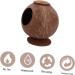 FOMIYES 2pcs Coconut Shell Charcoal Hamster Nest Small The Bed 16X15X15CMx2pcs Brownx2pcs - Buy Online on GoSupps.com