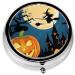 Pumpkin Halloween Mini Round Pill Box | 3 Compartment Travel Organizer | Portable Pill Case for Home & Office - Buy Online on GoSupps.com