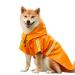 Hundred coat of adjustable light dog mackintosh hundred coat waterproof with hood and reflective stripes for small medium and large dogs for walks outdoors (orange XL) XL Orange