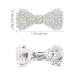 6 Pack Rhinestone Crystal Hair Clips - Gold & Silver Bow Barrettes for Girls and Women - Buy Online on GoSupps.com