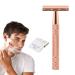 Classic double edge razor in rose gold double edge security razor with 5 blades manual cleaning nursing careers gifts for friends family and lovers