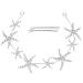 BAHABY Bridal Hair Accessories Flower Girl Headpiece Starfish Headband Beach Wedding Hair Accessories for Brides and Bridesmaids (Silver)