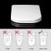 Square Toilet Seat Elongated Toilet Seat with Soft Close Simple Top Fixing Quick Release UF Oblong Toilet Seat Adjustable Hinges 04B Little Surprise 04C - Buy Online on GoSupps.com