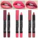 3 Colors Moisture Smooth Longwear Lipstick Pack Set Matte Color Stick Ultimate Lip Crayon for Makeup Collection - Nourishing Lipstick with a Matte Finish Waterproof Velvet Lipgloss Lip Stain (01# 04# 07#) set06