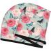 Hair Towel Wrap for Quick Drying | Button Towel Turban & Head Towel (Roses & Butterflies) - Perfect for All Hair Types - Buy Online on GoSupps.com
