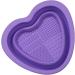 lyanny Makeup Cleaning Bowl | Heart Shape Silicone Make up Brush Cleaner | Portable Brush Cleaning Pad Foldable Makeup Cleaning Tools for Brushes Sponges Purple - Buy Online on GoSupps.com