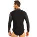 dPois Men's Sequins V Neck Dance Shirt Unitard, Long Sleeve Dancewear for Ballroom, Latin - Black, Medium - Buy Online on GoSupps.com