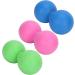 Verdant Touch Peanut Massage Ball - Silicone Yoga & Fitness Equipment for Muscle Relaxation - Available in Rose Red Green Blue - Buy Online on GoSupps.com
