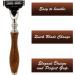 JAG Shaving Razor Set - Sustainable 3-Part Wood Shaving Set with Synthetic Silver Tip Brush Stand & Leather Bag - Eco-Friendly Grooming Solution - Buy Online on GoSupps.com