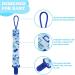 8pcs Baby Pacifier Chain Dummy Clip Set for Boys - Pacifier Holders with Plastic Clasp for Teething Toys - Fits All Dummies & Soothers - Buy Online on GoSupps.com