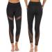 CSTOWN Women's High Waist Yoga Pants | Side Pockets | Mesh Insert | Tummy Control Leggings | Large Black - Buy Online on GoSupps.com