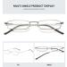 Magimodac Anti Blue Light Reading Glasses for Men & Women - 2.5 Diopter Prescription Metal Narrow Glasses with Pencil Silver | Protect Your Eyes - Buy Online on GoSupps.com