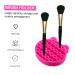MERRYHAPY 2-in-1 Makeup Brush Holder & Scrubber | Cleaning Mat & Pad Rack | 11x10cm Rosy | International Shipping - Buy Online on GoSupps.com