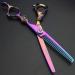 5.5 in. Professional Hairdressing Scissors 440c high Hardness Stainless Steel Salon Hairdresser Hair Cut with thinning Hair Scissors Set Purple - Buy Online on GoSupps.com