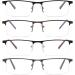 4-Pack Blue Light Blocking Reading Glasses for Men - Stylish Metal Frame Computer Readers with Spring Hinges - Anti Glare, UV Filter, +1.75 Strength - 4 Pack (Black/Metalgun/Brown/Gold) - Buy Online on GoSupps.com