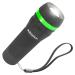 Absina Small LED flashlight Battery -operated - Mini flashlight children with 60 lumens & 110m light width - children flashlight for boys & girls continuously focusable including battery 1 Pack black