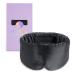 Silk Sleep Mask Soft Pressureless: 100% Mulberry Silk for Eye Skin Breathable Large Size for Total Blackout Reduce Wrinkles Adjustable Wide Velcro 1 Count (Pack of 1) Black