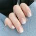 Brishow Coffin False Nails - White Short Gradient Acrylic Press on Nails for Women - 24pcs - Buy Online on GoSupps.com