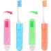 Buy Foldable Travel Toothbrush Set - Portable Mini Soft Manual Toothbrush for Adults & Kids | Perfect for Hiking & Camping (Orange Red Blue Green) - Buy Online on GoSupps.com