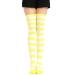 Jier women stripes stockings blue and white striped knee socks over knee-length overknee over knee cosplay costume cheerleaders college socks multicolored 8