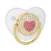 Bling Pacifier Soothing and Hygienic Silicone Pacifier for Sleep (White)