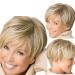 Blonde Short Layered Synthetic Wig for Women - Heat-Resistant Natural Look Ponytail Wig - Buy Online on GoSupps.com
