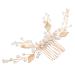 Ipetboom delicate hair comb exquisite hair comb grace Miss hair accessories pearl prom decorate gold hair accessories accessories hair hair comb manual Metal hair wedding decor