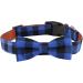 Asvin Personalized Velvety Dog Collar - Adjustable & Removable for Small Medium Large Dogs (L Deep Blue) - International Shipping Available - Buy Online on GoSupps.com