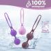 Kegel Balls for Tightening - Doctor Recommended Bladder Control & Pelvic Floor Strengthening | 3 Weights for Labor Prep & Recovery | Violet Ben Wa Balls - Buy Online on GoSupps.com
