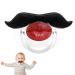 Vincent Bart Schnuller for toddlers - orthodontic mustache pacifier for toddlers - soft and safe silicone pacifier for babies and toddlers unisex