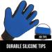 Gorilla Grip Pet Grooming Gloves - Deshedding Brush for Dogs and Cats - Reduce Shedding with Gentle Massage - Five Finger Design with Soft Silicone Tips - Remove Long or Short Hair - Blue - Buy Online on GoSupps.com