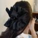 Wiwpar Large Chiffon Hair Bow Claw Clip - Black Ribbon Bow Barrette for Women & Girls - Buy Online on GoSupps.com