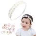 Baby girls headbands elastic double tip flower headband with 10 pieces of hair rope soft arch headwrap hair accessories for girls hair accessories suitable for gifts (white)