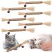 Tuibeidamai Matatabi cat toys 6PCs catnint sticks cat dental sticks cats sticks wood catnip sticks to grind your teeth for cats biting chewing long/6pcs