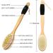 Wonderwin Double-Sided Wooden Body Brush with Soft and Stiff Bristles | Back Scrubber for Shower | Exfoliating & Softening Skin | Dry & Wet Brushing | Includes Exfoliating Gloves & Non-Slip Rubber - Buy Online on GoSupps.com