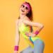 Bememo 6-Piece Colorful Striped Sweatbands Set - Neon Pink for Men and Women - Buy Online on GoSupps.com