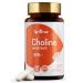Choline Bitartrate 550mg, Supports Liver & Brain Health, High Absorption Choline Supplements, Non-GMO, Gluten-Free, Made in USA, 60 Vegan Capsules 60 Count (Pack of 1) Choline Bitartrate