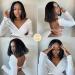 10 Inch Short Bob Human Hair Lace Front Wig for Black Women - Glueless T-Part 13x5 Lace Frontal Bob Wig 180% Density - Buy Online on GoSupps.com