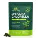 bnHUlMXw Organic Spirulina Chlorella Capsules 17-in-1 Supergeens Blend Rich in Vegan Protein & Chlorophyll Immune Support Non-GMO and Gluten Free Supplement 300 Softgels