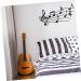 Zerodeko Studio Decor Musical Note Pendant Emblems Music Note Wall Decora Wall Backdrop Ornament Household Metal Flower Black 50x26.8cm - Buy Online on GoSupps.com