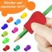 Ormromra 10-Piece Silicone Writing Aid Handles for Kids & Adults - Lefties & Righties Pencil Grip Holder in 10 Colors - Buy Online on GoSupps.com