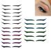 18 Pairs Reusable Eyeliner & Eyeshadow Fashion Stickers - Shiny Colors for Women's Instant Dress Up - Buy Online on GoSupps.com