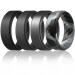 MIROMIHO Silicone Ring Men Inner Arc Ergonomic Breathable Design, 4 Rings Rubber Wedding Bands, 8.5mm Wide-2mm Thick SETA-Black,Black Gray,Gun Metal,Black Gray Camo 10(19.75mm)