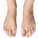 Soft Silicone Hallux Valgus Orthosis | Toe Overlap Correction Pads for Foot Pain Relief - Unisex White - Buy Online on GoSupps.com
