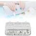 BROLEO Nail Charms Durable Decorative Nail Art Rhinestones White Small 5 Boxes Beautiful for Travel for Girls (DQ-A02) - Buy Online on GoSupps.com