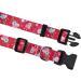 Mihqy Soft & Comfortable Nylon Dog Collar for Small & Medium Dogs | Red Flower Design | Adjustable 38-63 cm | Perfect for Puppies & Cats - Buy Online on GoSupps.com