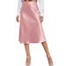 Women's knee-length adjustable lace trim knee length airy mini skirt solid draped elegant vintage flower swing rock women elegant neckholder pink s